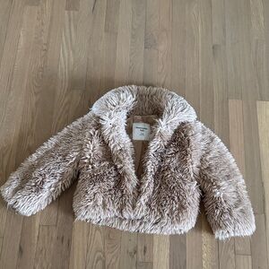 Cozy Faux Fur Kids Coat 7/8